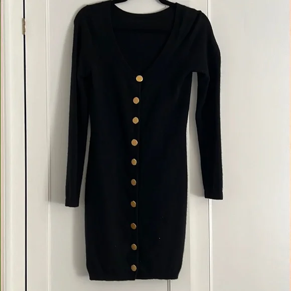 sweater dress with gold buttons Sherri Hill Bow Brocade Prom Dress 57762